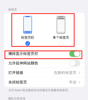 袁州iPhone授权维修分享Safari浏览器如何切换标签栏位置 